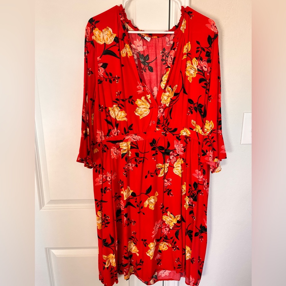 Orange, Floral dress from Old Navy